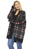 Plus Size Plaid Sweater Cardigan