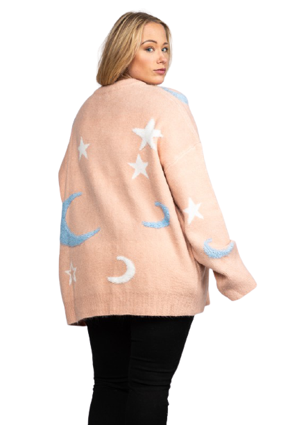 Moon and Stars Long Sleeve Sweater (Plus only)
