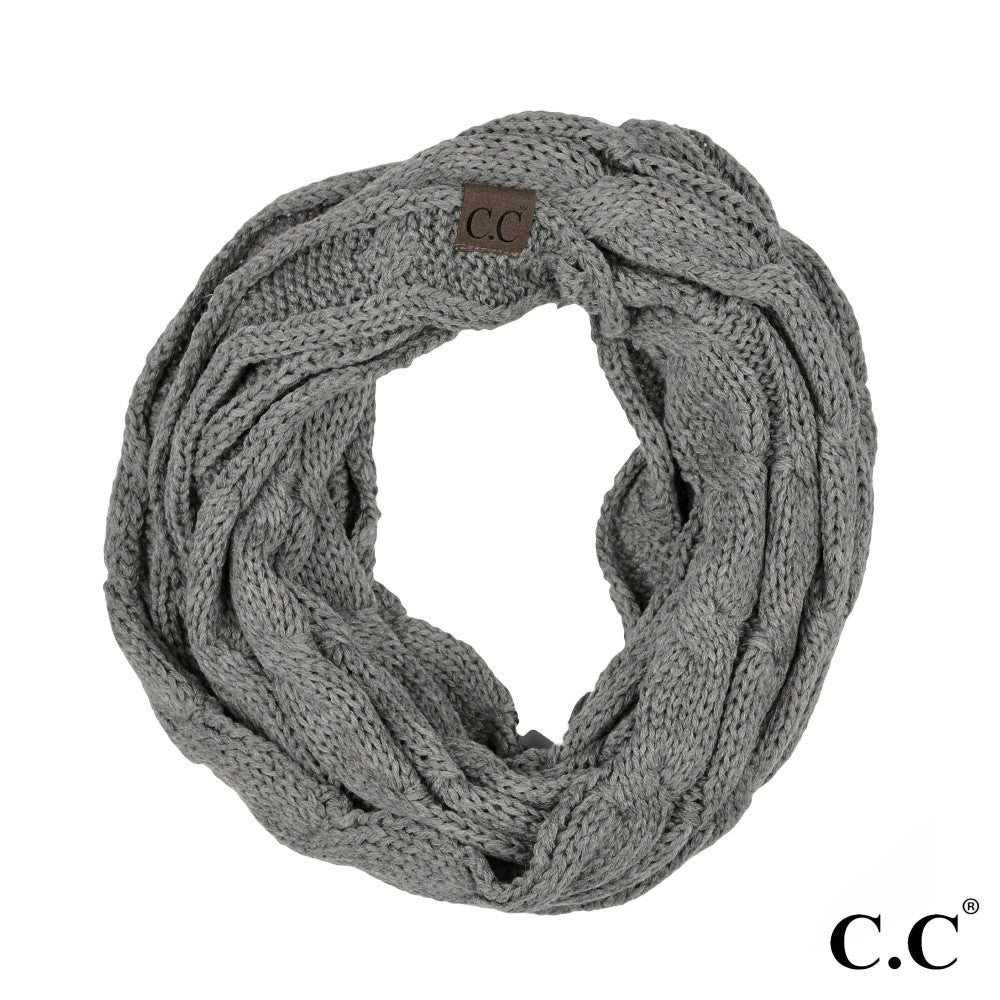 CC Cable Knit Infinity Scarf