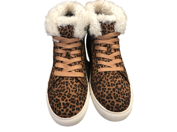 Leopard Fur Lined Booties