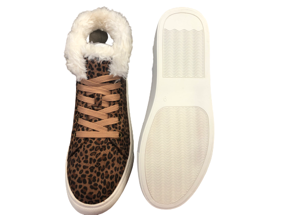 Leopard Fur Lined Booties