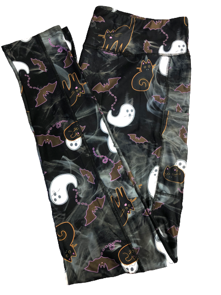 Ghosties and Kitties Full Length Legging WITH pockets