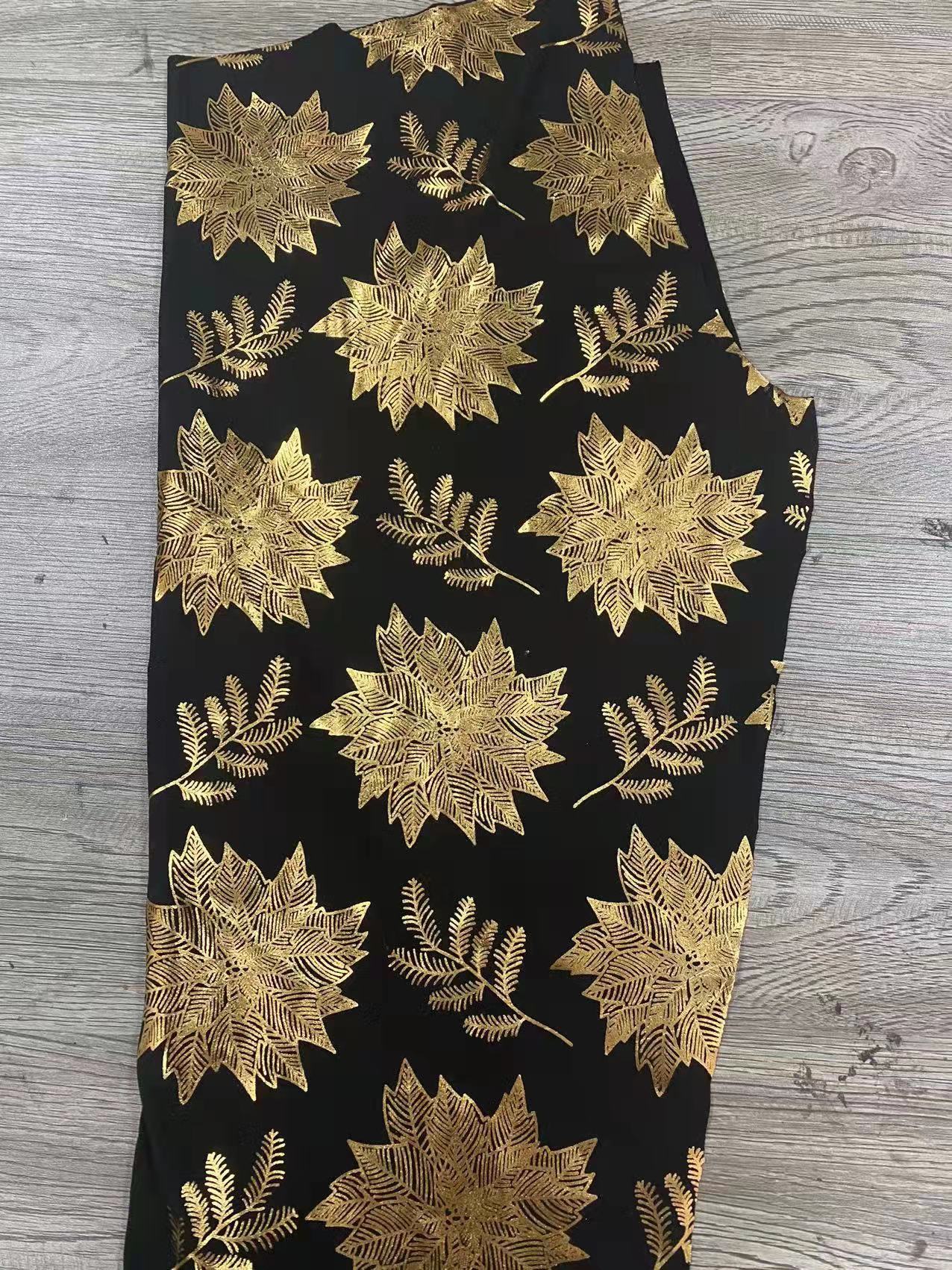 Golden Flowers Legging WITH pockets