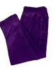 Bright Purple Solid Capri Legging with Pockets