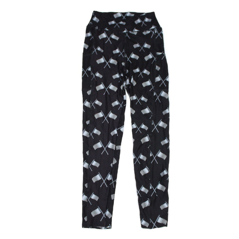 Checkered Flags Full Length Legging with pockets