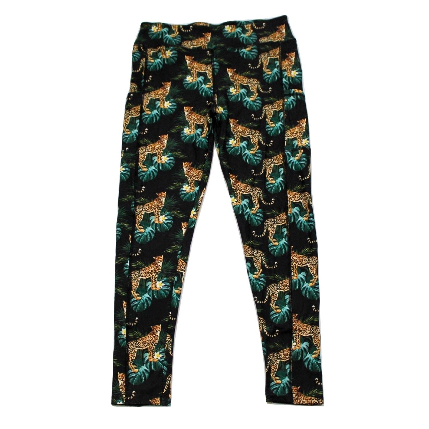Cheetahtude full length legging with pockets