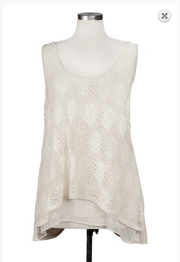 Sunflower lace tank