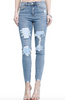 Judy Blue Gingham Patch High Rise Skinny Jean
