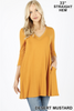 3/4 sleeve V neck tunic with pockets Sizes S-XL