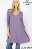 3/4 sleeve V neck tunic with pockets Sizes S-XL