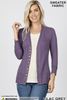 3/4 Sleeve Snap Front Cardigan S-XL