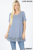 Lace Bottom top sizes S-XL