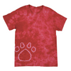Paw print tie dye tee