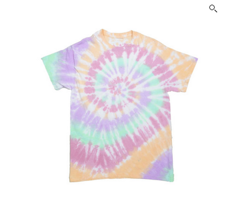 Tie Dye tee, Ribbon Candy Multi Spiral