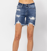 Load image into Gallery viewer, Judy Blue High Waist Destroyed Bermuda Shorts