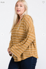 Plus Striped Lightweight Knit Hoodie