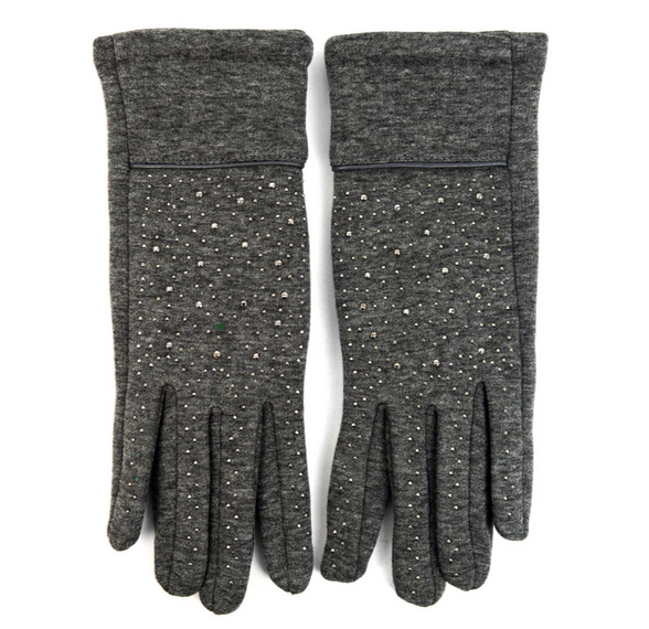 Studded Charcoal Touch Screen Gloves