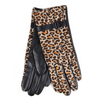 Leopard Vegan Leather Touch Screen Gloves