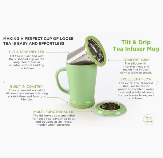 Tea Infuser Mug (4 colors)