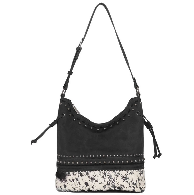 Montana West Hair-On Black Cowhide CC Hobo