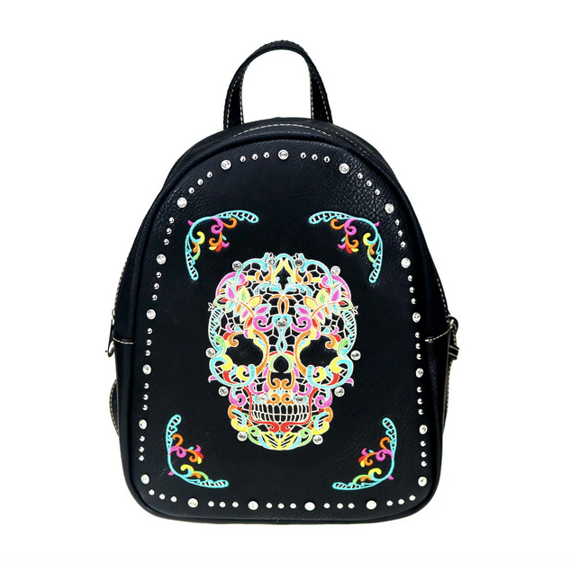 Montana West Colorful Sugar Skull CC Backpack