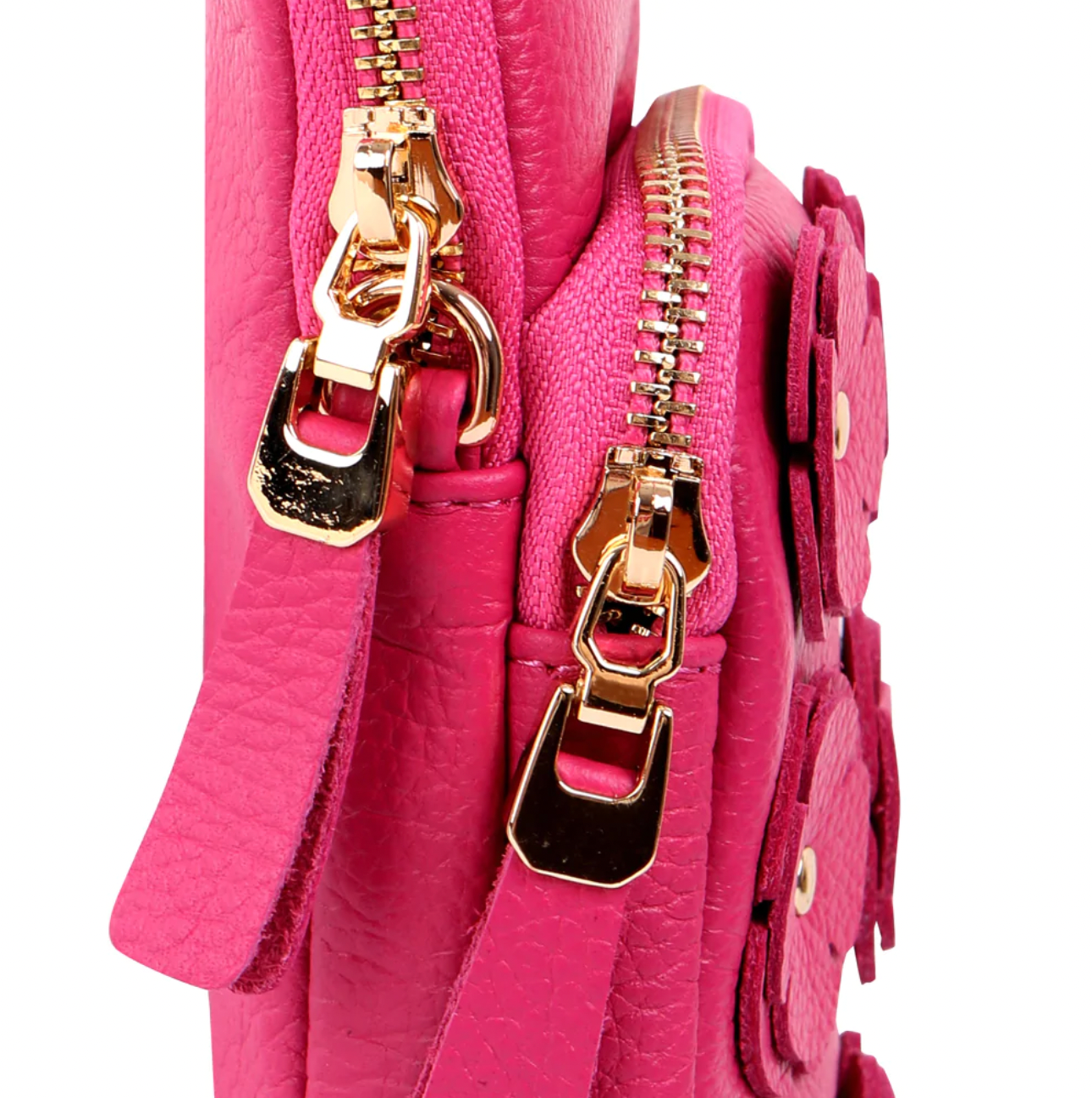 Montana West Hot Pink Leather Cell Phone Crossbody