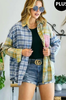 Multicolored Plaid Flannel Shirt