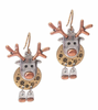 Christmas Metal Reindeer Earrings