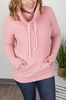 Pink Cowl Neck Sweatshirt