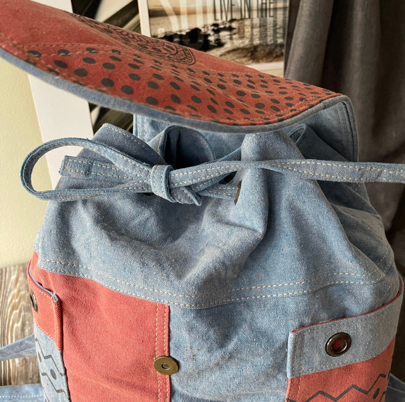Travelteli Vintage Mandala Backpack Terra Cotta/Blue