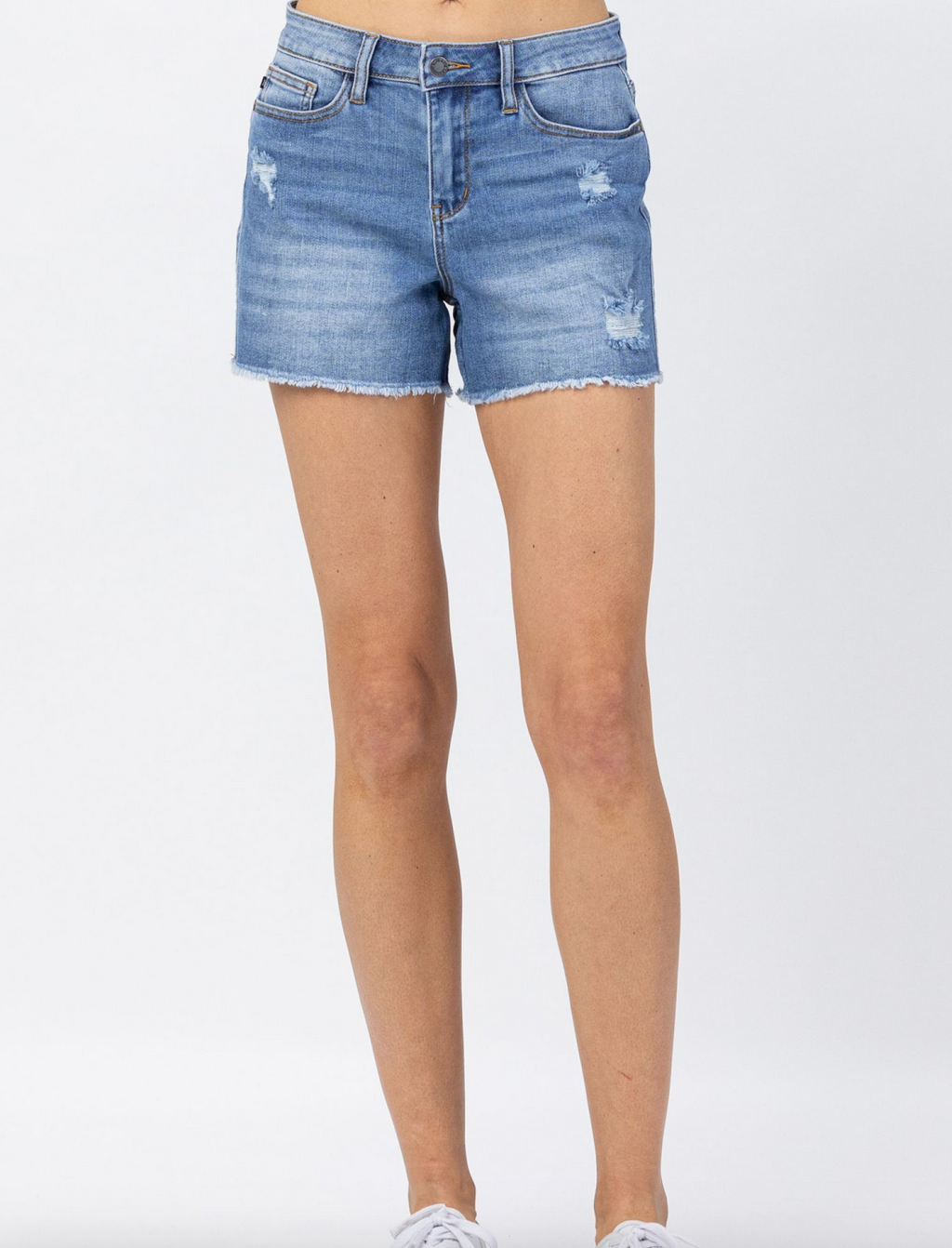 Judy Blue 150059 High Rise Distressed Shorts