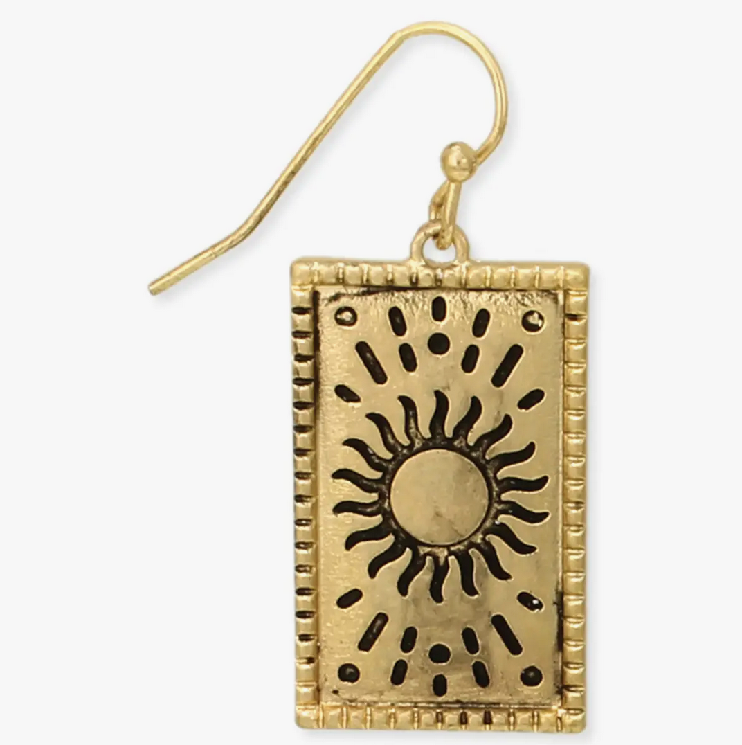 Etched Sun Earrings