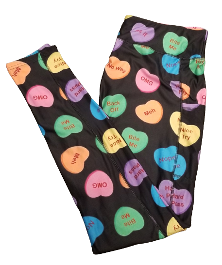 Snarky Hearts Legging WITH pockets